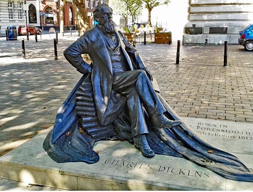 Charles Dickens, Guildhall Square, Portsmouth