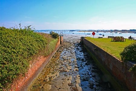 Portsmouth Canal entrance at Langstone Harbour