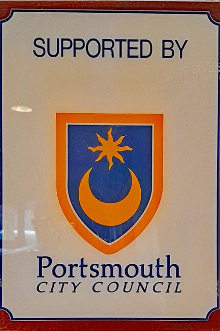 Star and Crescent feautured on a Portsmouth City Council plaque