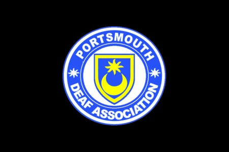 Portsmouth Deaf Association logo featuring the Star and Crescent