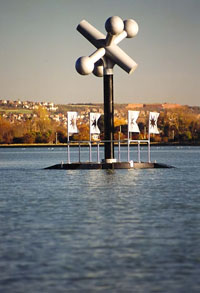 Photo of The Jack Star sculpture by Richard Farrington, Tipner Lake, Portsmouth.