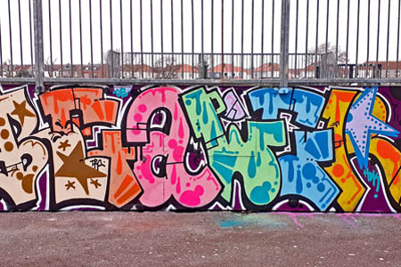 Painting on Bransbury Park Skate Ramp