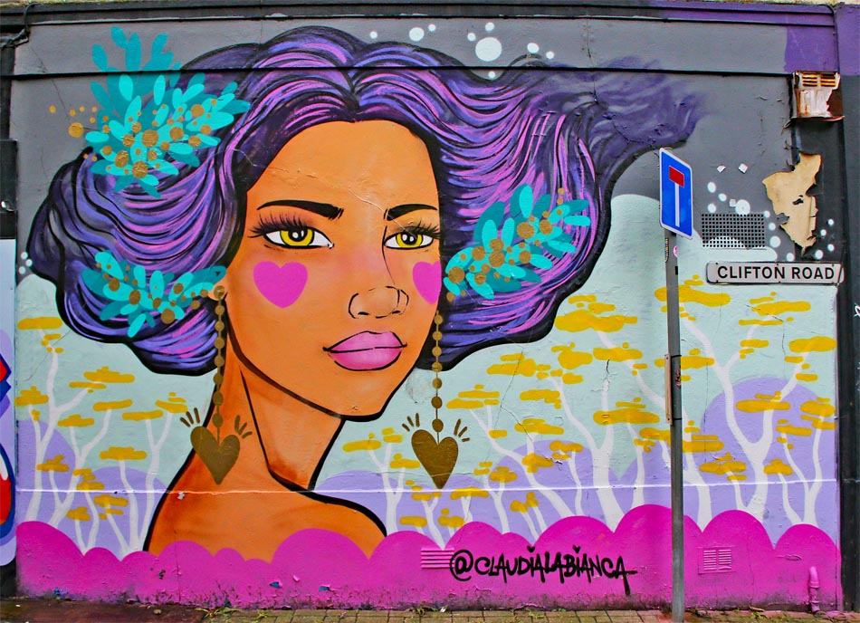 Claudia at Clifton Road Claudia La Bianca painting at Clifton Road in Southsea.