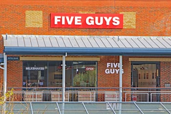 Five Guys restaurant at Gunwharf Quays