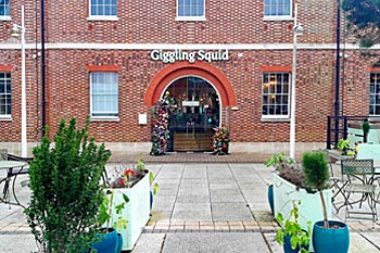 Giggling Squid at Gunwharf Quays. Popular restaurants at Gunwharf Quays serving a variety of international cuisines.