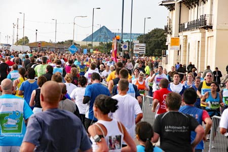 Great South Run 2022 crowds at Southsea