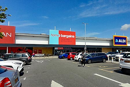 Home Bargains store at the Pompey Centre, Portsmouth