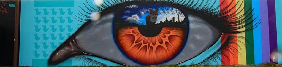 My Dog Sighs street art at Hilsea Lido, March 2023