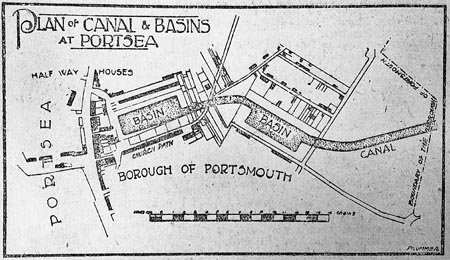 Canal Basins map Portsea Canal Basins at Arundel Street, Portsmouth